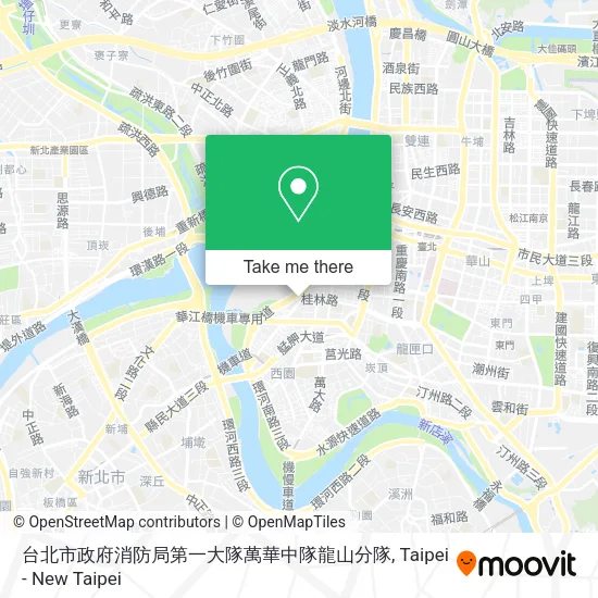 台北市政府消防局第一大隊萬華中隊龍山分隊地圖