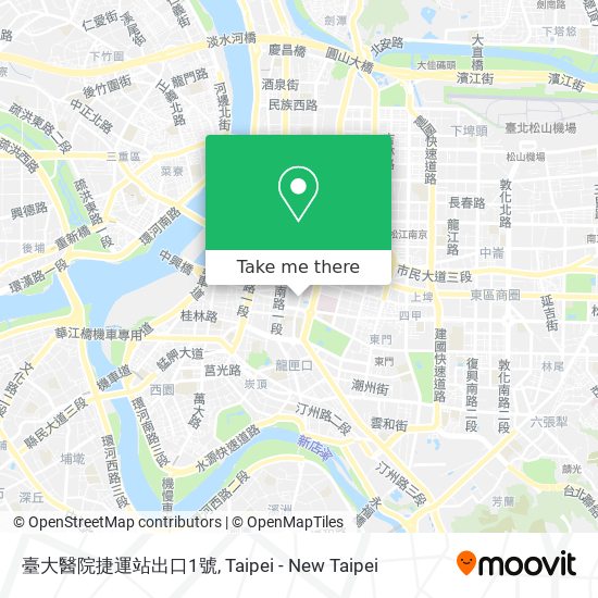 臺大醫院捷運站出口1號地圖