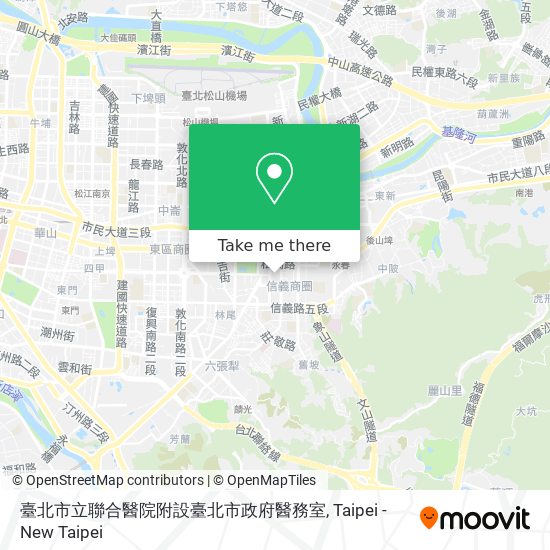 臺北市立聯合醫院附設臺北市政府醫務室地圖