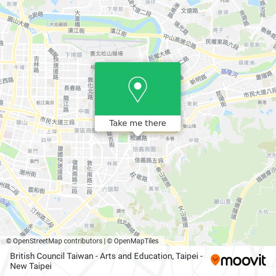 British Council Taiwan - Arts and Education map