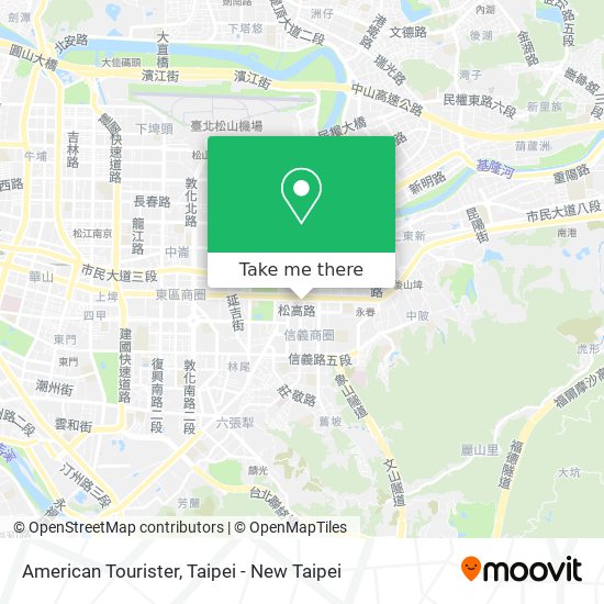 American Tourister map