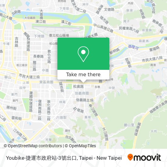 Youbike-捷運市政府站-3號出口 map