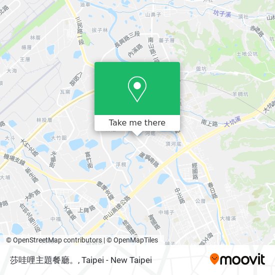 莎哇哩主題餐廳。地圖