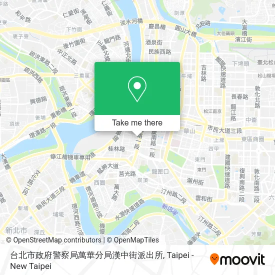 台北市政府警察局萬華分局漢中街派出所地圖