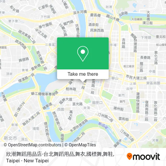 欣潮舞蹈用品店-台北舞蹈用品,舞衣,國標舞,舞鞋地圖