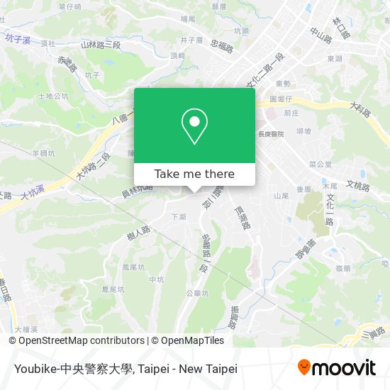 Youbike-中央警察大學地圖