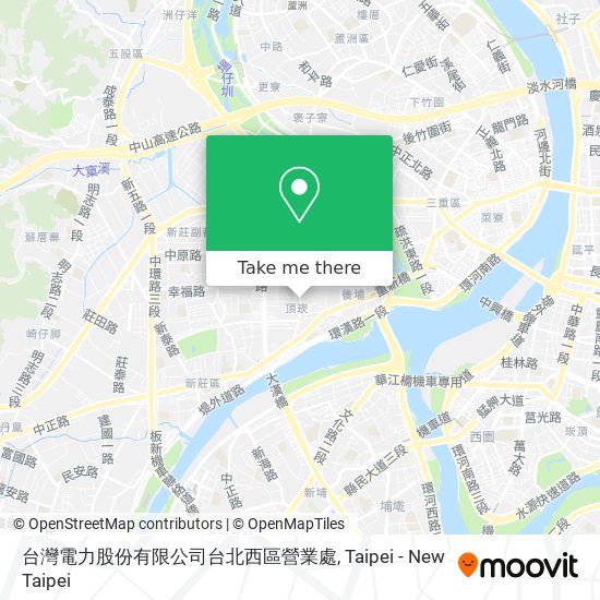 台灣電力股份有限公司台北西區營業處地圖