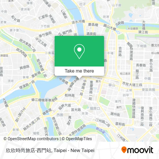 欣欣時尚旅店-西門站地圖