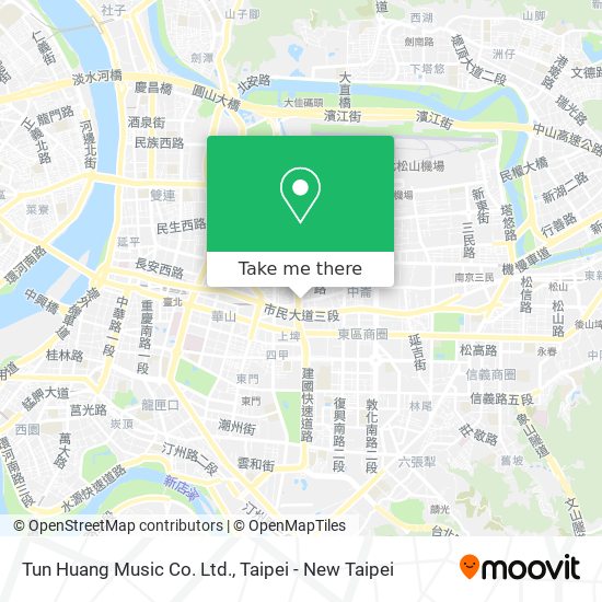 Tun Huang Music Co. Ltd.地圖
