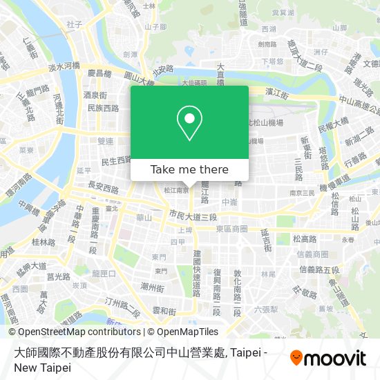 大師國際不動產股份有限公司中山營業處 map