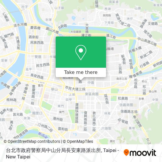 台北市政府警察局中山分局長安東路派出所地圖