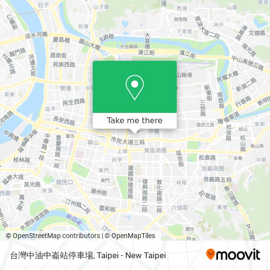 台灣中油中崙站停車場 map