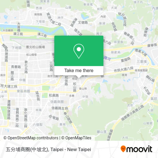 五分埔商圈(中坡北)地圖