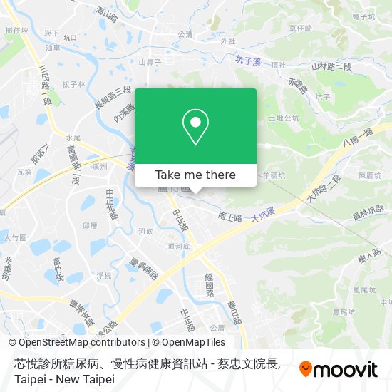芯悅診所糖尿病、慢性病健康資訊站 - 蔡忠文院長地圖