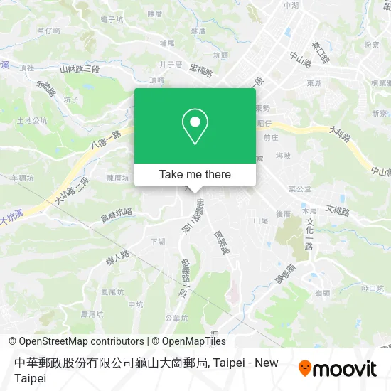 中華郵政股份有限公司龜山大崗郵局地圖