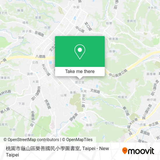 桃園市龜山區樂善國民小學圖書室 map