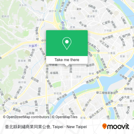 臺北縣刺繡商業同業公會地圖