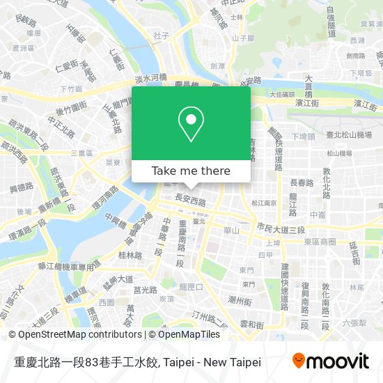 重慶北路一段83巷手工水餃 map