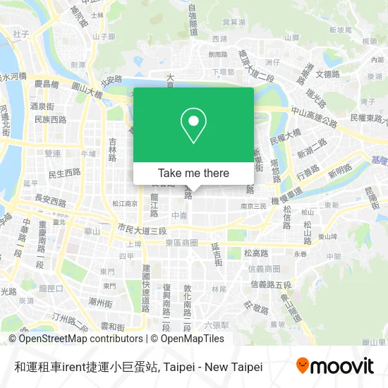 和運租車irent捷運小巨蛋站地圖