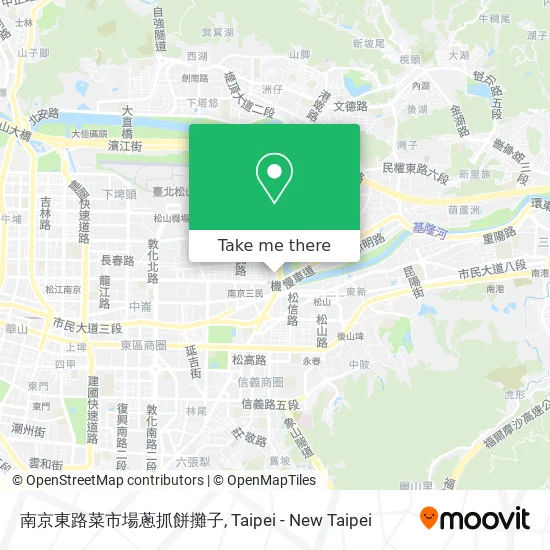 南京東路菜市場蔥抓餅攤子地圖