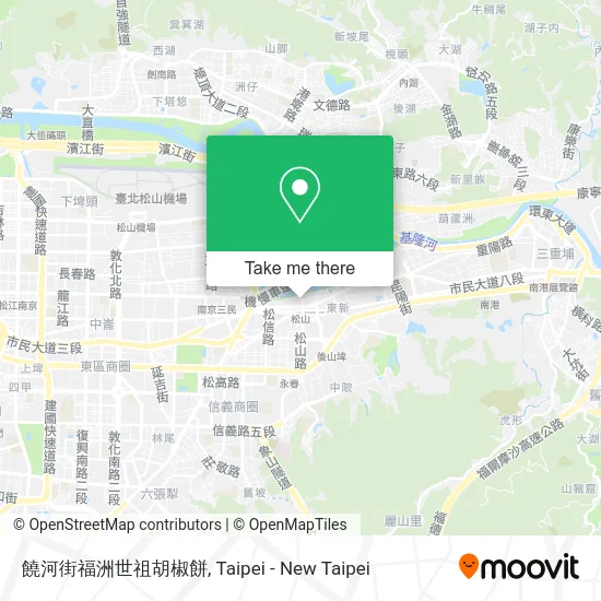 饒河街福洲世祖胡椒餅地圖