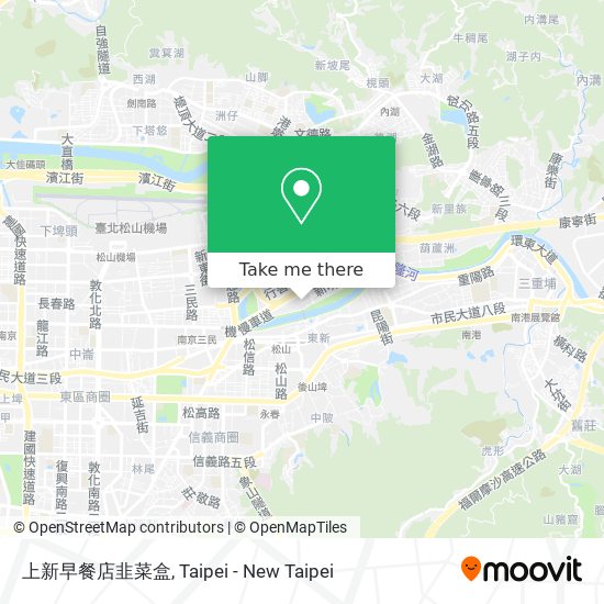 上新早餐店韭菜盒 map