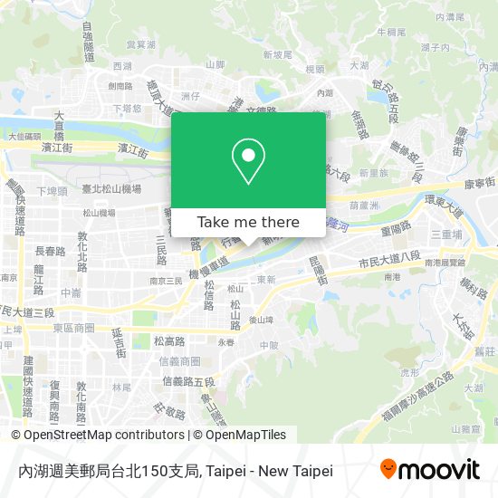 內湖週美郵局台北150支局地圖