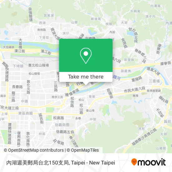 內湖週美郵局台北150支局地圖