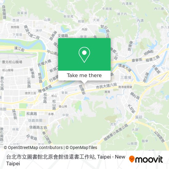 台北市立圖書館北原會館借還書工作站 map