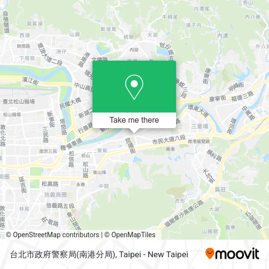 台北市政府警察局(南港分局)地圖
