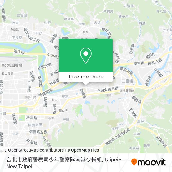 台北市政府警察局少年警察隊南港少輔組地圖