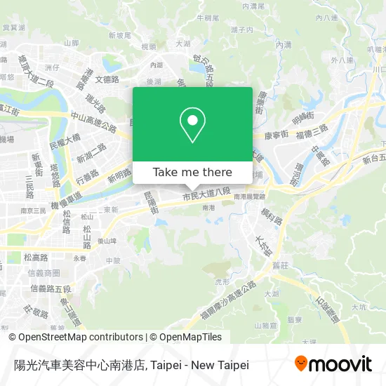 陽光汽車美容中心南港店地圖