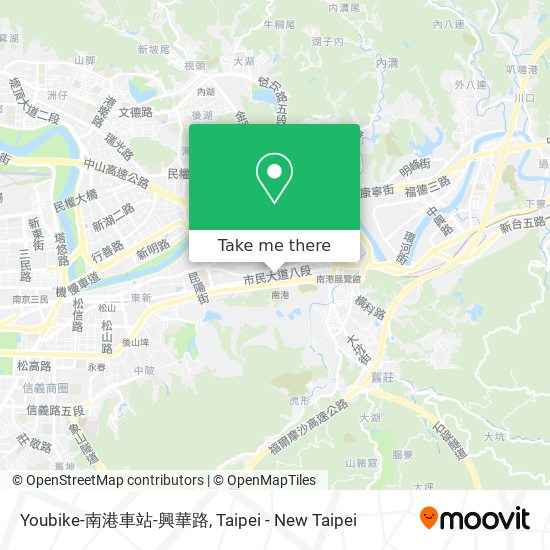 Youbike-南港車站-興華路地圖