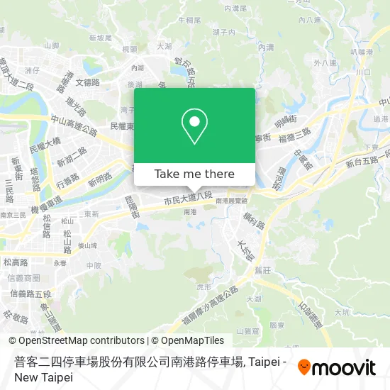 普客二四停車場股份有限公司南港路停車場 map