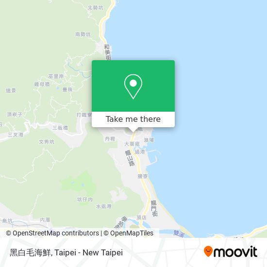 黑白毛海鮮地圖