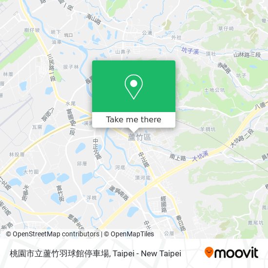 桃園市立蘆竹羽球館停車場 map