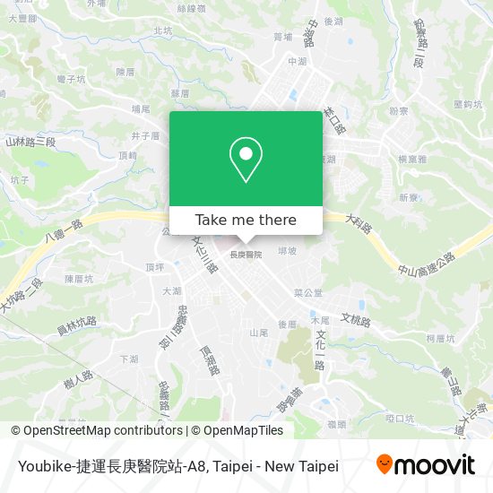 Youbike-捷運長庚醫院站-A8 map