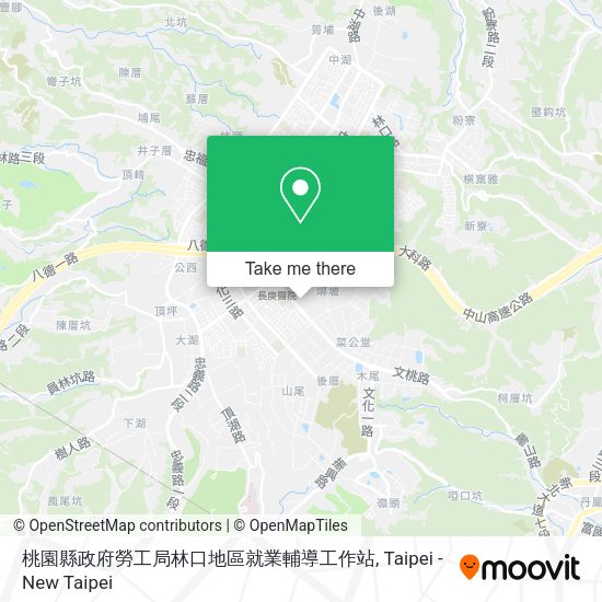桃園縣政府勞工局林口地區就業輔導工作站地圖