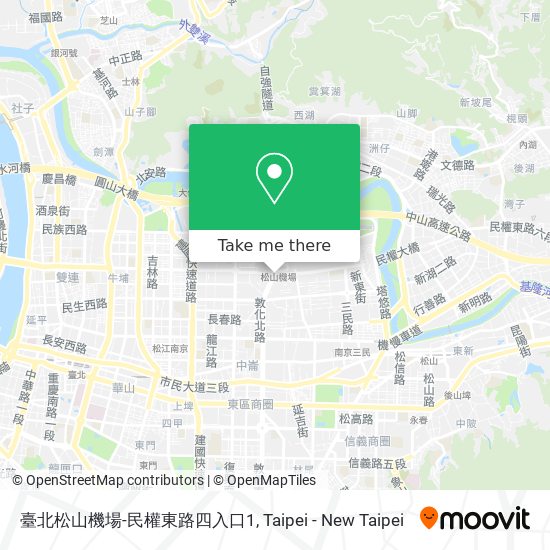 臺北松山機場-民權東路四入口1 map