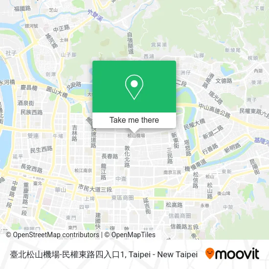 臺北松山機場-民權東路四入口1 map