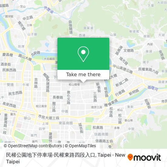 民權公園地下停車場-民權東路四段入口 map