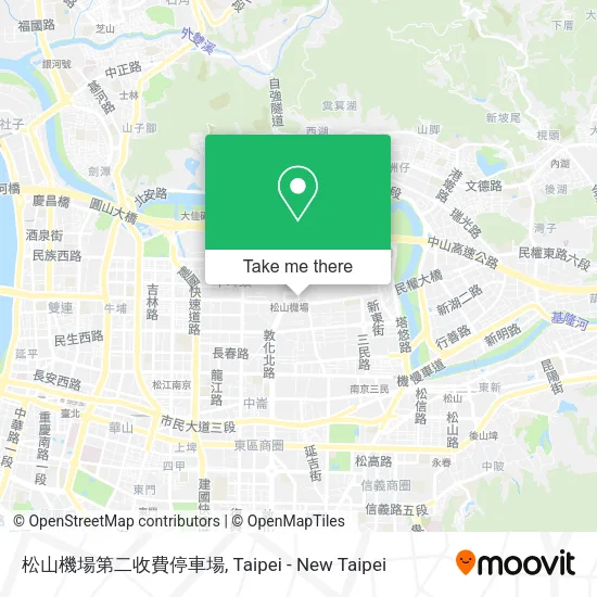 松山機場第二收費停車場地圖