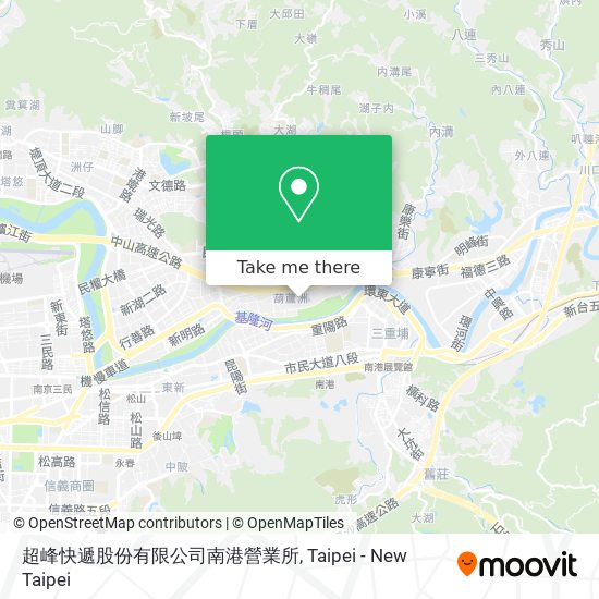 超峰快遞股份有限公司南港營業所 map