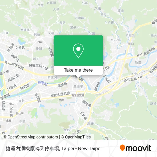 捷運內湖機廠轉乘停車場地圖