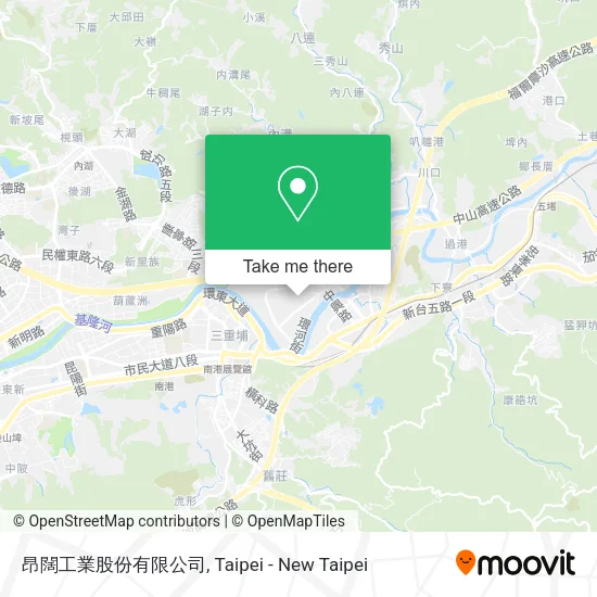 昂闊工業股份有限公司地圖