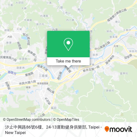 汐止中興路86號6樓。24-13運動健身俱樂部地圖