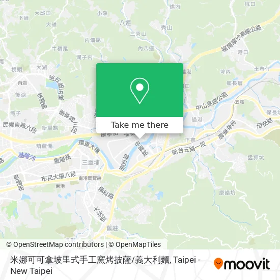 米娜可可拿坡里式手工窯烤披薩/義大利麵地圖