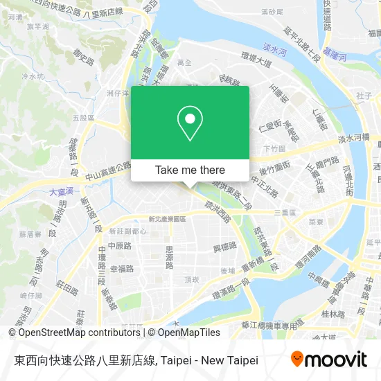 東西向快速公路八里新店線地圖