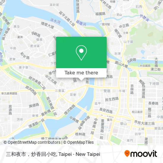 三和夜市，炒香回小吃 map