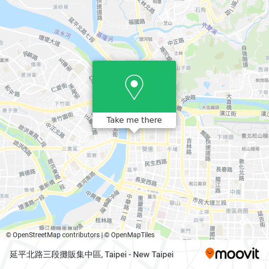 延平北路三段攤販集中區 map